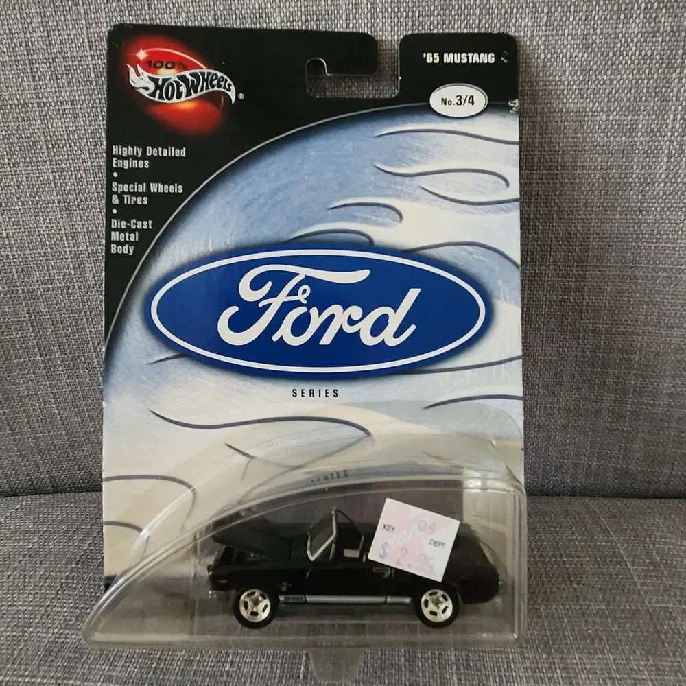 Lot of 2 NIP 100% Hotwheels Ford Series 65' and 67' Mustang 1:64 Die Cast Cars